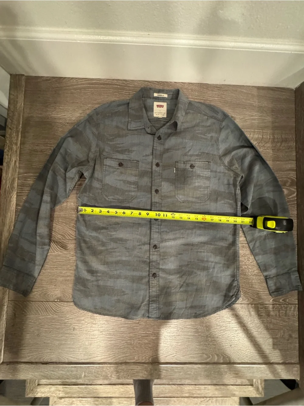 Levi's Gray Blue Casual Button-Down Shirt